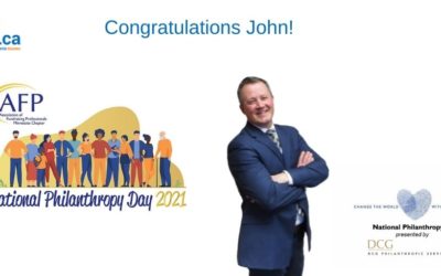 John Grant Awarded Association of Fundraising Professionals 2021 Outstanding Community Partner