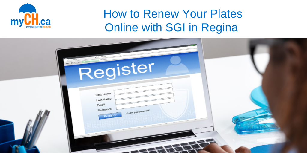 How to renew your plates online with SGI in Regina picture of a computer
