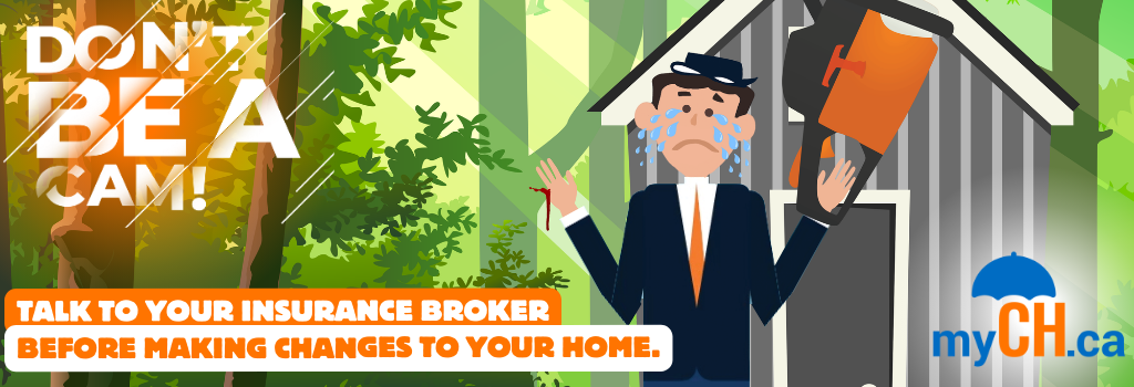 Don't be a Cam - Talk to your insurance broker before you make change to your home.